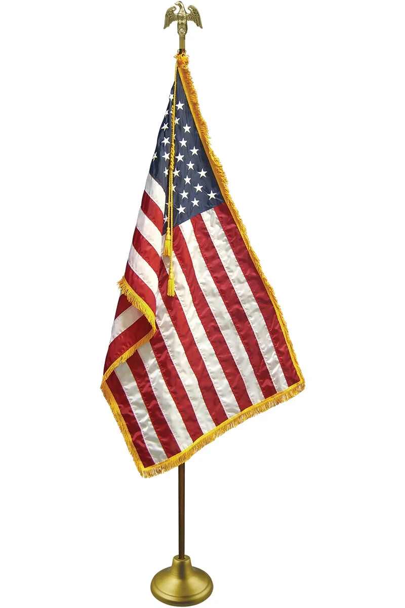 Deluxe US Indoor or Parade Flag Set