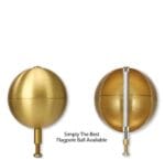4" Heavy-Duty Aluminum Gold Ball Topper Finial