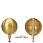 4" Heavy-Duty Aluminum Gold Ball Topper Finial