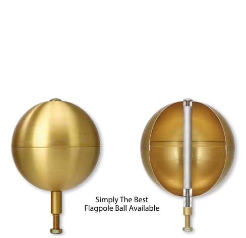 4" Heavy-Duty Aluminum Gold Ball Topper Finial